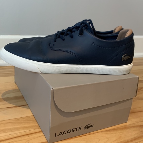 Lacoste navy blue men’s shoes - Picture 10 of 16